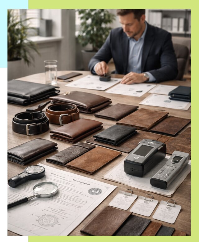 Сертификация кожаных изделий в Дедовске от 13194 р. | Алешин-Ддв