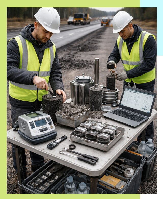 Сертификация асфальта: испытания и подтверждение в Дедовске