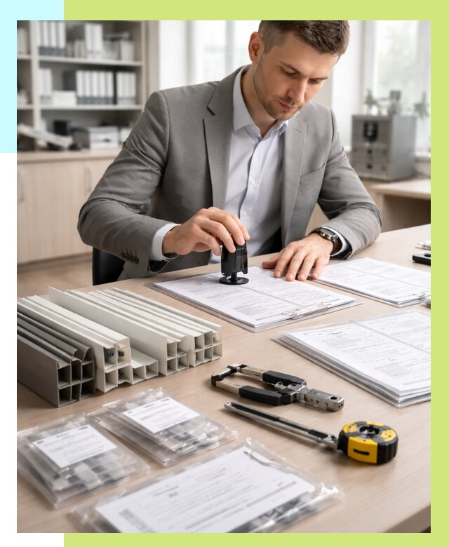 Сертификация ПВХ продукции в Дедовске от 9346 р., Алешин-Ддв