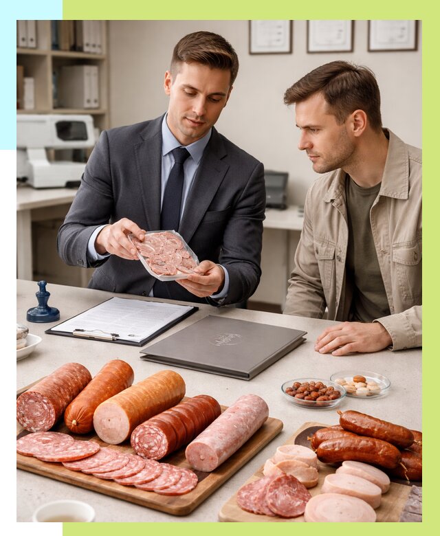 Сертификация колбасных изделий в Дедовске от 8246 р. | Алешин-Ддв