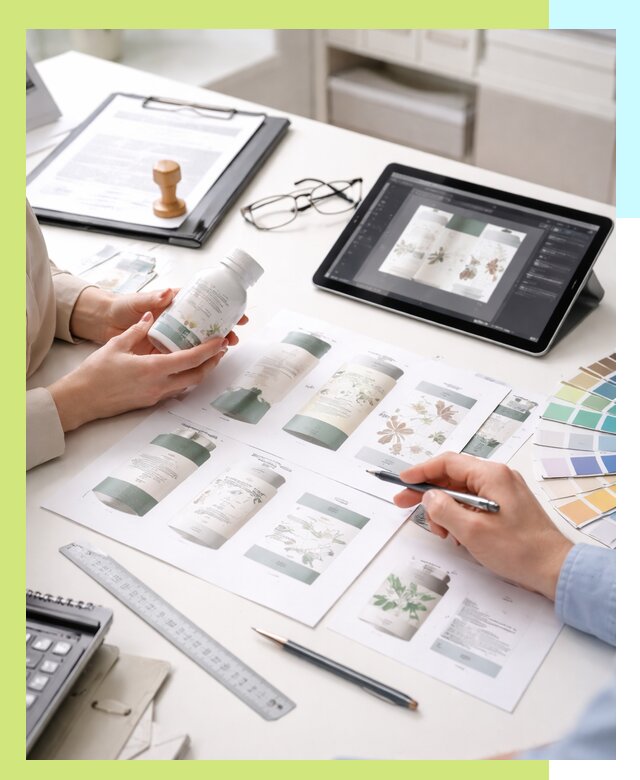 Профессиональная разработка дизайна и текста этикетки продукции в Дедовске