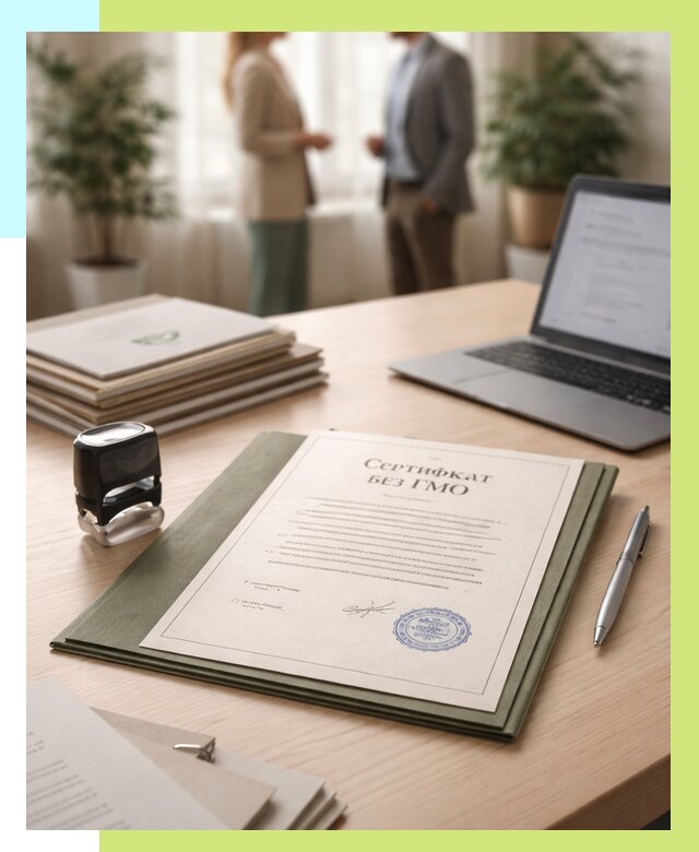 Сертификат без ГМО в Дедовске от 8246 р. оформить срочно Алешин-Ддв