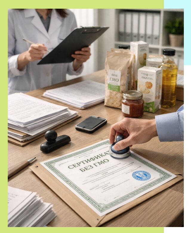 Получение сертификата Без ГМО для продукции в Дедовске
